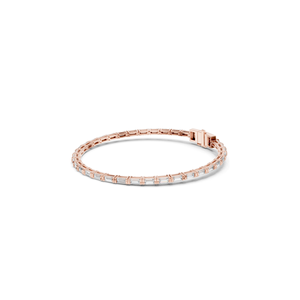 Brazalete de Diamantes de Laboratorio de 3.70 CT, Corte Baguette, Oro de 10KT, 14KT, 18KT y Plata 925, Oro Rosa, Amarillo, Blanco - Product Image 4