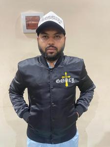 เสื้อแจ็คเก็ตบอมเบอร์สำหรับผู้ชาย, เสื้อกันลมสำหรับเล่นกอล์ฟแบบลำลองมีซิปเต็มปกตั้งน้ำหนักเบาสำหรับฤดูใบไม้ผลิสีพื้น - Product Image 5