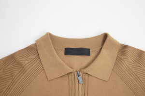 Maglione Marrone Personalizzabile ODM per <span class=keywords><strong>Uomo</strong></span>, 100% Cotone Lavorato a Maglia, <span class=keywords><strong>Manica</strong></span> Corta, Stile Maturo - Product Image 3