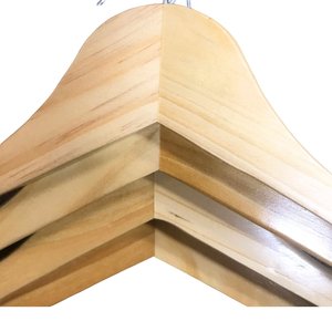 Cintres pour vêtements de bébé en bois de pin écologiques, cintres en bois antidérapants pour enfants, logo personnalisé, Vietnam - Product Image 4