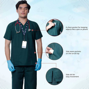 2025 Friendly Budget Multi Pocket Clinic Doctor Scrub Suit Wholesale Pharmacy Work Wear Medical Scrub Suit OEM Serviced - Product Image 2
