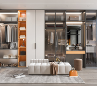 Dressing pour fille, dressing en L, armoire de chambre à coucher en bois sur mesure