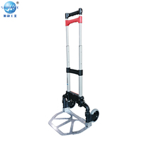 Chariot pliant avec boîte de rangement - Capacité de 60 kg, chariot utilitaire pliable avec sac de transport amovible pour le shopping et le transport