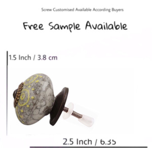 Boutons en céramique gravés en détresse pour porte tiroir placard armoire poignées tire pour cuisine chambre extérieur entrepôt Villa utilisation - Product Image 3