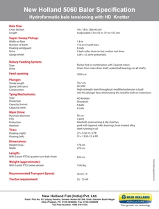 Agricultura New Holland BC5060 Máquina empacadora cuadrada Empacadora cuadrada de paja de maíz para alimentación animal a precio mayorista - Product Image 2
