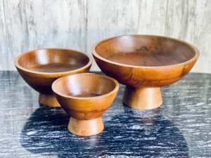 Bandeja de Servicio con dos cucharas Bandeja de tazón de madera de mango grande Hecho a mano Restaurantes Hotel Fiesta en casa Boda India Superventas - Product Image 4