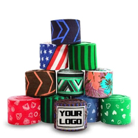 Bandages de boxe en coton élastique respirant et écologique, durables, prix usine, pour Muay Thai, Kickboxing, MMA, entraînement en salle de sport