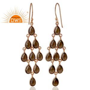 Pendiente de araña de piedras preciosas de cuarzo ahumado Natural de plata de ley, joyería personalizada para mujer, regalo para ella - Product Image 2