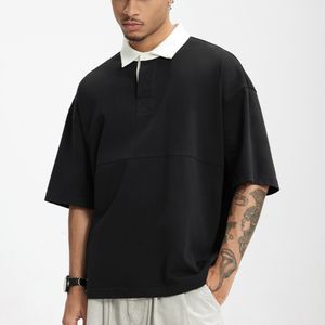 Polos polo t-shirt décontracté lain t-shirt pour hommes polo en gros logo personnalisé golf pour hommes - Product Image 2