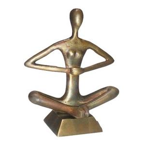 Aluminium RELAXING BODY POSTURE GOLD métal art abstrait sculpture statue moderne décoration intérieure luxe bureau design accents parfait - Product Image 6