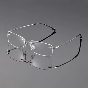 Marcos de gafas de titanio puro ultraligeros sin montura Unisex óptico de grados prodigiosos - Product Image 3