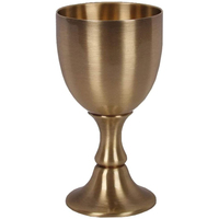 Calice de Luxe en Argent avec Intérieur Doré, Style Religieux Haut de Gamme, Gobelet en Laiton Fait Main 500-1000ml, Décoration de Cérémonie, Verre à Vin