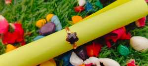 แหวนทองชุบ 18K แบบคลาสสิกสำหรับทุกเพศ ประดับพลอยอเมทิสต์ธรรมชาติทรงดาว ตัวเรือนโลหะผสมแบบหนามเตย เหมาะสำหรับงานแต่งงาน งานหมั้น และวันครบรอบ - Product Image 3