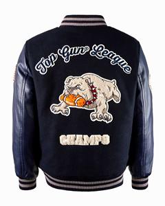 Veste universitaire en laine brodée Chenille personnalisée de haute qualité pour hommes College Baseball Bomber Letterman pour l'hiver - Product Image 4