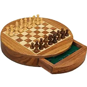 2023 Most Selling Product Round Shaped Chess Board With Storage Anti-scratch International Chees Set Gift Ornament For Adult