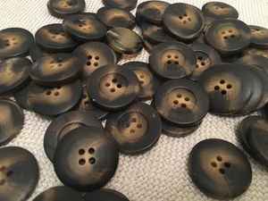 ปุ่มแตรวัวควาย ปุ่มแตรสีขาว ปุ่มตัดเย็บเสื้อผ้าแตรควายสีน้ําตาล - Product Image 2