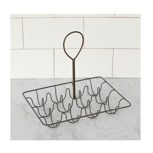 Support d'oeufs de fer noir ouvré pour les cuisines contemporaines offrant la longévité de force et le style décoratif unique - Product Image 3