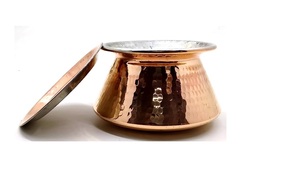 Indian style <b>copper</b> stainless steel hammered handi cooking serving bowl luxury metal <b>copper</b> handi from Indian supplier - Product Image 2