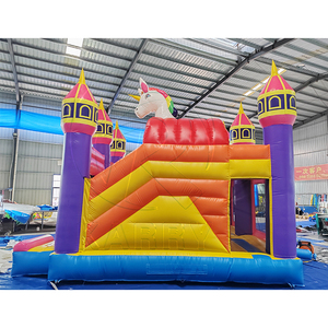 Castillo Inflable con Forma de Caballo Arcoíris, Parque de Atracciones, Brincolín Comercial para Niños, Castillo Inflable Portátil - Product Image 5