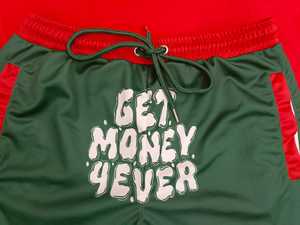 กางเกงขาสั้นเล่นแทร็กโพลีเอสเตอร์สำหรับผู้ชายดีไซน์ใหม่100% มีสายยาวพิมพ์ลายกะโหลกสไตล์สตรีทเชือกยาวสไตล์สตรีทสีเข้มสำหรับฤดูร้อน - Product Image 3