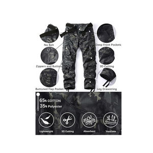 Pantalons de chasse durables pour hommes, pantalons de camouflage avec panneaux de genou extensibles confortables, service OEM, qualité élégante - Product Image 5