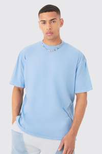 Personnalisable Couleur Nouveau Hommes Épais Coton À Manches Courtes Col Rond T-shirt Surdimensionné Épaule Drop Dos Imprimer Respirant T-SHIRT - Product Image 2