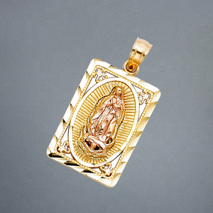 Alliage métallique de haute qualité deux tons plaqué mère marie pendentif à breloque bijoux pour enfants-bijoux d'occasion à la mode à la mode - Product Image 3