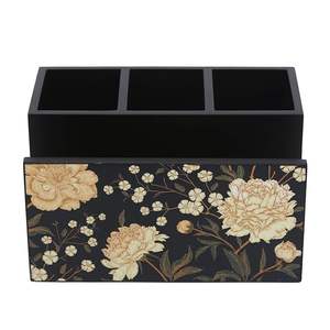 Porta Cucharas de Madera con Diseño de Arte Popular, Estilo Artesanal, Moderno y Minimalista con Patrón Sutil - Product Image 3