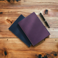 Cuadernos de Lino Estéticos A5 Personalizados al por Mayor con Bajo MOQ, Cuadernos de Tapa Dura de Cuero PU, Regalo para Estudiantes, Uso Diario