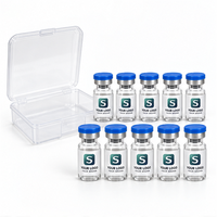 Flacons en verre transparent de qualité supérieure avec étiquettes personnalisées pour un emballage sécurisé des échantillons, ensemble de 10 étuis de protection