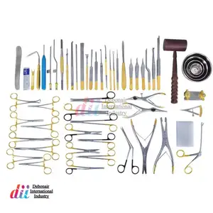 Gubisch - Conjunto de instrumentos cirúrgicos plásticos manuais para cirurgia reninoplástica, 57 peças, classe I, instrumentos cirúrgicos otorrinolaringológicos com padrão de segurança CE