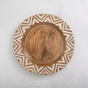 Assiette de présentation en bois, design moderne et luxueux, écologique, polie, pour la décoration de table, de haute qualité. - Product Image 5