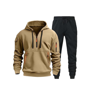 Survêtements pour hommes de haute qualité pullover 2 pièces à capuche ensemble de jogging logo personnalisé survêtements à capuche pour hommes disponibles - Product Image 2