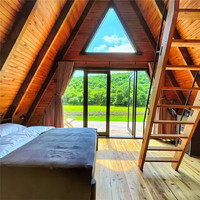 Maison préfabriquée modulaire en métal de 50 m² pour la Pologne, la Tunisie, à faible coût, 2 chambres, forme triangulaire, 80 m²