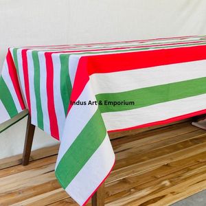 Mantel de Algodón Hecho a Mano en India, Hermoso Mantel de Algodón Estampado a Mano para Bodas, Mantel en Venta - Product Image 6