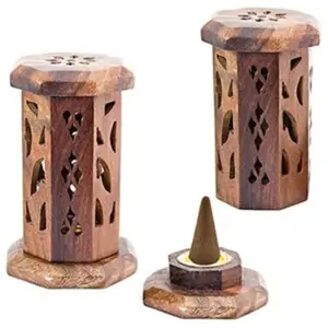 Legno antico Oud incenso bruciatori all'ingrosso indiano fatto a mano Oud legno Mini torre bruciatore per camera e negozi da Mehak Impex