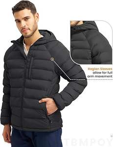 แจ็กเก็ตทรงพองมีซิปสำหรับผู้ชายแจ็คเก็ตบอมเบอร์ - Product Image 3