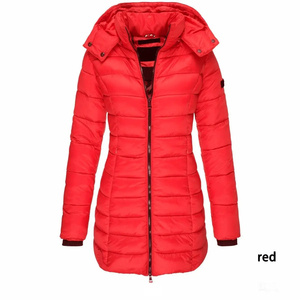 Chaqueta de Invierno Impermeable para Mujer, Gruesa, con Forro de Algodón, Capucha de Piel, Larga, 50% Relleno de Plumón, Ropa Exterior Informal - Product Image 3