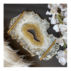 Elegante Bandeja de Servicio de Resina Epoxi Personalizable, Diseño Rectangular para el Hogar, Restaurante, Hotel, Bandeja de Resina - Product Image 2