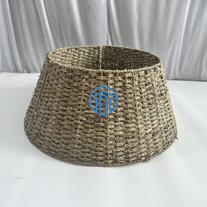 Collar de árbol de ratán Natural hecho a mano de alta calidad al por mayor faldas de árbol de Navidad jacinto de agua collar de árbol de Navidad - Product Image 5