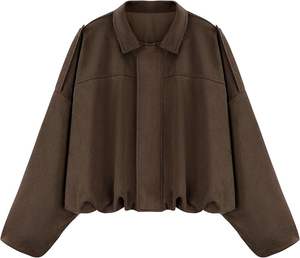 Veste de sport unisexe décontractée en satin de coton 100% aspect daim respirant coupe-vent imperméable personnalisable à l'avant pour le printemps - Product Image 6