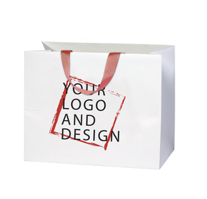 Sacs en papier kraft de luxe en gros, poignées découpées, boîte enveloppe, recyclable, écologique, impression numérique, laminage, logo personnalisé - Product Image 1