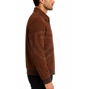 Everyday <b>Suede</b> <b>Leather</b> <b>Jacket</b> For Men Crafted With Genuine <b>Suede</b> Smooth Finish Secure Button Closure And Refined Modern Style - Product Image 6
