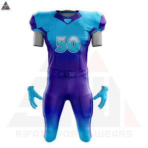 Ensemble de vêtements de sport uniforme de football américain unisexe confortable du fabricant professionnel respirant court 100% Polyester - Product Image 2