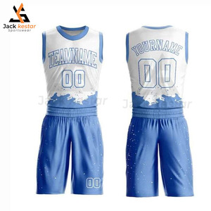 ชุดบาสเก็ตบอลขายดีพร้อมลายพิมพ์ตามสั่ง มีไซส์พลัส ผลิตจากโพลีเอสเตอร์ 100% ราคาขายส่ง - Product Image 1