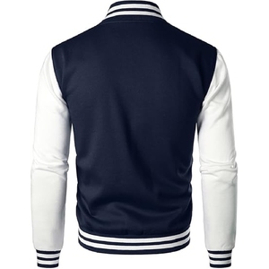 Chaqueta universitaria de invierno informal de lona personalizada con cierre de botones, ropa de calle de calidad superior, estilo bordado único, precio al por mayor - Product Image 2