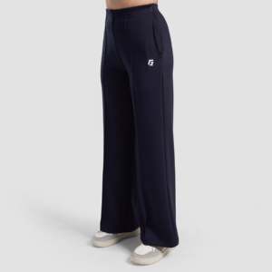 Pantalones Anchos Aura Azul Marino para Mujer, Transpirables, de Cintura Alta, con Estampado Moderno, Talla XS, Tejidos, para Verano - Product Image 1