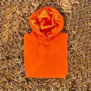 Sudaderas con capucha en blanco Unisex con logotipo personalizado de lujo con capucha de satén Sudaderas con capucha de seda lisas de algodón grueso para hombres - Product Image 5