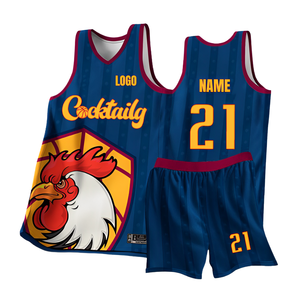 Maillots de basket-ball vierges sublimés en gros, personnalisables pour l'entraînement d'équipe, respirants, séchage rapide, 100% polyester, ensembles uniformes - Product Image 1