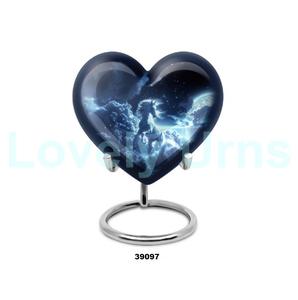 Vente chaude Top haute qualité cheval thème souvenir chaleur crémation urne pour cendres humaines avec support et sac en velours gratuit - Product Image 5